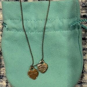 Gold Heart Two-Tone Pendant Necklace
